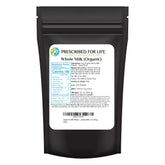 Prescribed For Life front packaging showing organic label and 12oz size for reliable storage