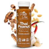 Pretty Thai jar front label showing natural Thai peanut flavor and benefits