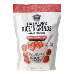 Pride Foods TioShaun front packaging showing strawberries and creamy cereal, highlights taste