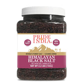 Pride Of India front packaging showing 2.2 lb Kala Namak and label benefit