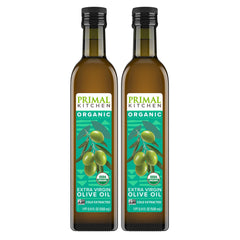 Primal Kitchen front packaging showing two 16.9 fl oz bottles and organic seal for pantry convenience