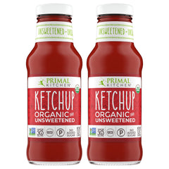 Primal Kitchen front packaging showing unsweetened ketchup, clean pantry choice