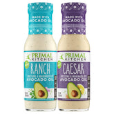Primal Kitchen front packaging of Ranch and Caesar variety pack showing labels and size
