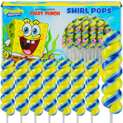 Primary Colors Candy front packaging showing 20-pack SpongeBob lollipops and party appeal