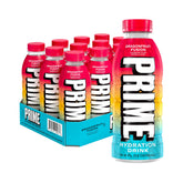 PRIME Hydration bottle front view showing dragonfruit fusion label and refreshment benefit