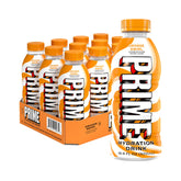 PRIME Hydration Orange Swirl front packaging shows bright bottle and branding benefits