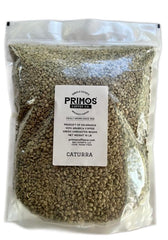 Primos close-up of Nicaraguan Caturra beans highlighting even size and texture