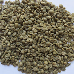 Primos green coffee front packaging showing 10 lb bag and origin benefits