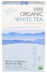 Prince Of Peace front packaging showing organic 100-count benefits