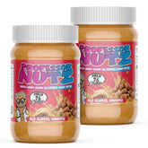 Professor Nutz front jar view showing label and organic appeal, highlights low calories
