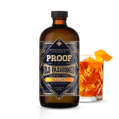 PROOF SYRUP front bottle showing orange flavor and easy-serving benefit