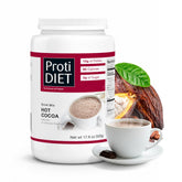 ProtiDIET canister front view showing label and 21-serving size for convenience