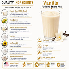 ProtiFit creamy vanilla pudding close-up highlighting smooth texture for satisfaction