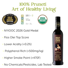 Close-up of Pruneti dark glass neck preserving freshness for longer shelf life