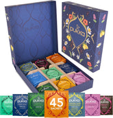 Pukka front packaging showing the full 45-count gift box and variety