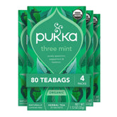 Pukka front box view showing 4-pack and organic badge benefits
