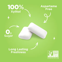PUR Gum multiple blister packs spread to show box contents and portability