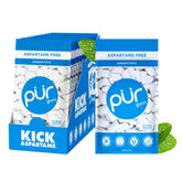 PUR Gum front packaging showing peppermint bags and count for easy selection