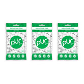 PUR Gum front packaging showing three 55-count packs and clear labeling benefit convenience