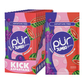 PUR front packaging showing resealable bags and variety of flavors for convenient supply