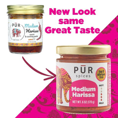 PUR Spices harissa jar lid and label detail for easy identification