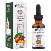 Pure Inventions bottle front showing Green Tea Peach label and clean design