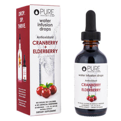 Pure Inventions front packaging showing cranberry elderberry flavor and benefits