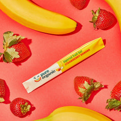 Pure Organic individually wrapped bar demonstrating portable convenience