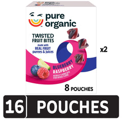 Pure Organic pouch held in hand showing portable single-serve convenience