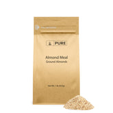 PURE ORIGINAL INGREDIENTS almond meal front packaging showing 1 lb bag and brand