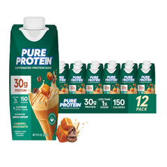 Pure Protein front packaging showing bottle and flavor for quick grab-and-go nutrition