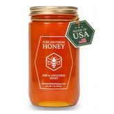 Pure Southern Honey front label on glass jar showcasing origin and quality