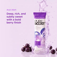 Pureboost powder texture in spoon displaying mixability and no sugar