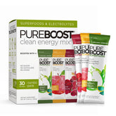 Pureboost front packaging combo pack showing 30 packets and product branding for convenience