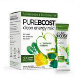 Pureboost Green Mojo front packaging showing 30 packets and benefits