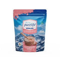 Purelife front package showing label and 1.1 lb pouch, clear product information benefit