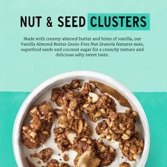 Purely Elizabeth close-up of crunchy granola clusters highlighting texture and taste