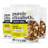 Purely Elizabeth front packaging showing banana nut butter flavor and benefits