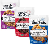 Purely Elizabeth pack front showing three 11oz bags and variety benefits
