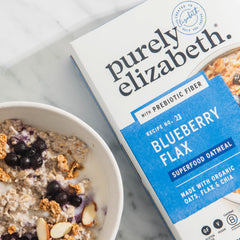 purely elizabeth prepared bowl with blueberries showing filling breakfast and flavor