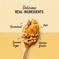 purely elizabeth spoonful of creamy oats showing hearty texture
