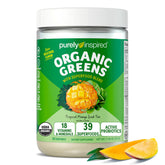Purely Inspired front packaging showing Tropical Mango Iced Tea flavor and benefits