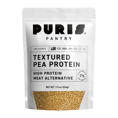 PURIS front packaging showing product name and protein benefit
