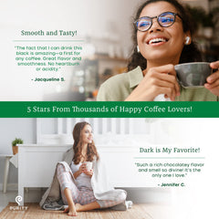 PURITY COFFEE EASE pod inside a single-serve brewer for quick cup convenience