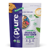 Pyure front packaging showing organic sweetener and size benefits