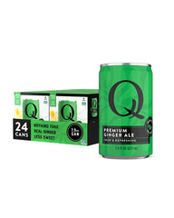 Q MIXERS front can showing label and crisp carbonation benefit