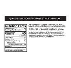 Q MIXERS Q TONIC WATER carbonation close-up highlighting lively bubbles
