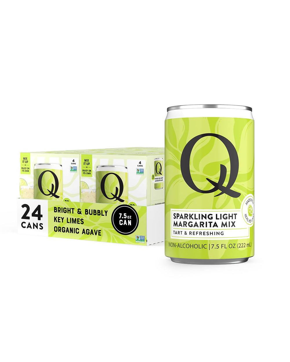 Q MIXERS front-facing can showing label and ready-to-drink convenience