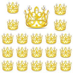 Qhinaster front view of 20 crowns showing quantity and gold finish for elegant displays