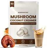 QIN SHAN TANG front packaging showing mushroom creamer, highlights convenience